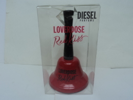 DIESEL : " LOVERDOSE RED KISS  "  CLOCHE " RING FOR A  KISS "( Pas De Liquide)LIRE ET VOIR !! - Miniatures Womens' Fragrances (in Box)