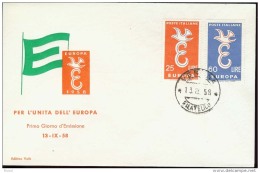 1958 - EUROPA CEPT  ITALIA - ITALY - FDC - 1958