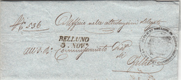Belluno Per Feltre, Lettera Con Contenuto 1855 - Lombardo-Veneto