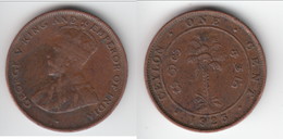 **** CEYLON - SRI-LANKA - 1 CENT 1925 GEORGE V **** EN ACHAT IMMEDIAT !!! - Sri Lanka