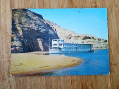 CPA ABU SIMBEL : Nile Boat Near The Small Temple - Temples D'Abou Simbel