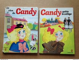 Album Jeunesse - Candy (Lot De 2 Livres) - Années 80 - Bibliothèque Rouge Et Or