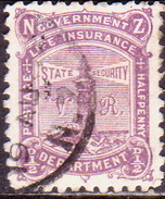 NEW ZEALAND 1891 SG L13 ½d Used Life Insurance Perf.11 Bright Purple - Officials