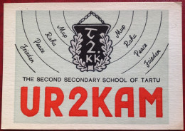 Delcampe - TARTU The Second Secondary School QSL QTH Radio Amateur - Estland
