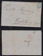 Spain 1871 Cover Advertising Inside VALENCIA To TUDELA - Storia Postale