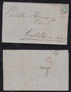 Spain 1871 Cover Advertising Inside VALENCIA To TUDELA - Lettres & Documents