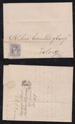 Spain 1872 Cover Stamp With Margin ZARAGOZA - Covers & Documents