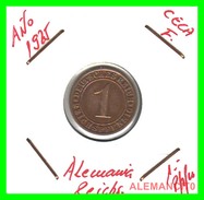 GERMANY, DEUTSCHES.REICH  1924-1936  REICHSPFENNIG  AÑO 1925-F  Bronze - 1 Rentenpfennig & 1 Reichspfennig