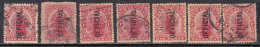 1d X 7 Official Used Lot, Not Checked, For Good Study, New Zealand 1908 Upwards - Oblitérés
