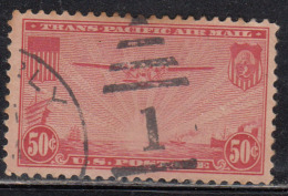 50c Used Trans Pacific Air Mail, Airmail, Airplane, Aviation, Ship, - 1a. 1918-1940 Usati