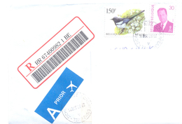 1999. Belgium, The Letter Sent By Registered Post To Moldova - Covers & Documents