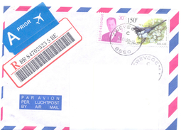 1999. Belgium, The Letter Sent By Registered Post To Moldova - Lettres & Documents