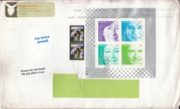 Canada  4v  Celebrities Sheet On 2012  Mailed Cover To India #  94204 - Covers & Documents