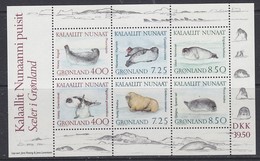 Greenland 1991 Seals M/s ** Mnh (35170) - Blocks & Sheetlets