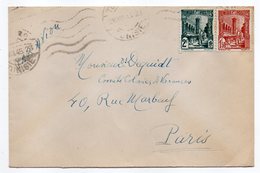 Tunisie-1945--lettre De Tunis Pour PARIS (France)--timbres Sur Lettre--cachet Mécanique - Brieven En Documenten