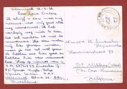 B.A.O.R Kaart Van Milicien Bij R A F  Signals Section  Fieldpost Office 382 Uit 1952 - Briefe U. Dokumente