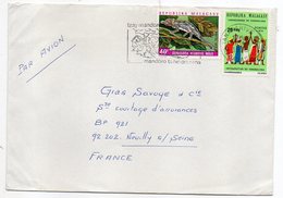 Madagascar--1976--lettre De TANANARIVE Pour NEUILLY /SEINE (France)-- Timbres Sur Lettre--cachet Mécanique - Madagaskar (1960-...)