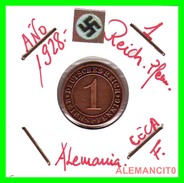 GERMANY  -   MONEDA  DE  1- REICHSPFENNIG  AÑO 1928 F   Bronze - 1 Renten- & 1 Reichspfennig