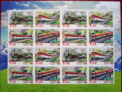 Tajikistan  2013  Trains    M/S   Imperf.  MNH - Tadschikistan