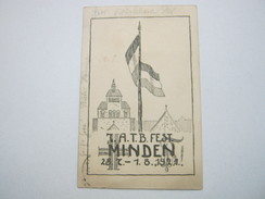 MINDEN , Turnfest 1921     , Schöne Karte   Verschickt  ,   2  Scans - Minden