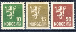 #Norway 1926-27. Liontype. Michel 120, 122, 131. MH(*) - Neufs