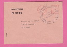 CACHET LABORATOIRE DE POLICE SCIENTIFIQUE DE PARIS SUR LETTRE DE PARIS Bd DU PALAIS 4e - Police - Gendarmerie