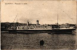 Le Paquebot "PIROSCAFO Arrivant à GENOVA En ITALIE  - Rare - Dampfer