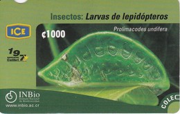 TARJETA DE COSTA RICA DE UNA LARVA DE LEPIDOPTERO - Costa Rica