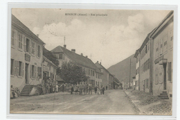 68 - Haut Rhin Moosch Rue Principale Animée Bazar Militaire 1923 - Other & Unclassified