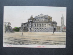 AK 1906 Dresden Königliche Oper / Fernheizwerk / König Johann Denkmal. O. Schleich, Dresden 4943 - Dresden