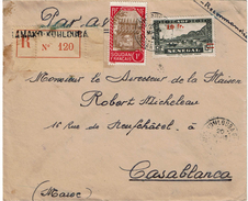 CTN48/2 - SOUDAN RECOMMANDEE BAMAKO / CASABLANCA 20/3/1945 - Lettres & Documents