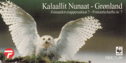 Greenland Booklet 1999 Snowy Owls - World Wildlife Fund - Postzegelboekjes