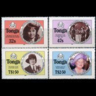 TONGA 1985 - Scott# 608a-11a Queen Mother Perf. Set Of 4 MNH - Tonga (1970-...)