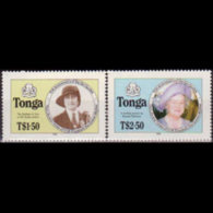 TONGA 1985 - Scott# 610a-1a Queen Mother 1.5-2.5p MNH - Tonga (1970-...)