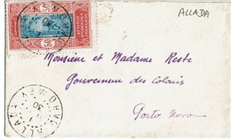 CTN48/2 - DAHOMEY FORMAT CARTE DE VISITE ALLADA JANVIER 1930 - Covers & Documents