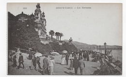 MONTE CARLO - N° 1206 - LES TERRASSES AVEC PERSONNAGES - CPA NON VOYAGEE - Les Terrasses