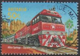 AUSTRALIA - USED 2004 50c 150th Anniversary Of The Railways In Australia - Alice Springs - Darwin - Train - Gebraucht