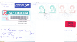 1998. Netherlands, The Letter Sent By Registered Post To Moldova - Storia Postale