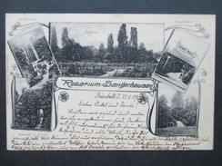 AK 1907 Sangerhausen Rosarium / Rosengarten. Mehrbildkarte. Gr. Wasserfall. Wernerbrücke Usw. Verlag Wilh. Beyer - Sangerhausen