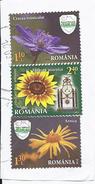 ROMANIA - USED STAMPS - FLOWERS - Gebraucht