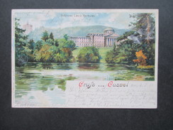 AK Künstlerkarte H. Otto 1900 Gruss Aus Cassel. Schloss Lac Und Herkules. Verlag Th. Wendisch Berlin - Kassel