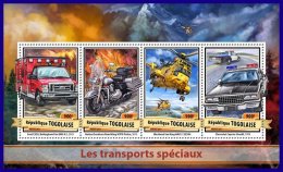 TOGO 2017 ** Motorcycle Motorrad Moto Police Special Transports M/S - IMPERFORATED - DH1712 - Police - Gendarmerie