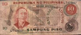 Philippines - Republika NG Pilipinas  -10 Piso - Sampung Piso - (Apolinario Mabini ) - Filipinas