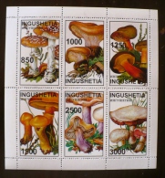 RUSSIE-URSS. CHAMPIGNONS, CHAMPIGNON, MUSHROOM 1 Bloc 6 Valeurs Emis En  1997. MNH, Neuf Sans Charniere - Mushrooms