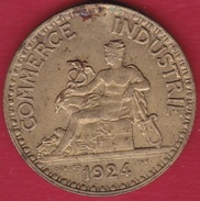 France 2 Francs Chambre De Commerce - 1924 - Autres & Non Classés