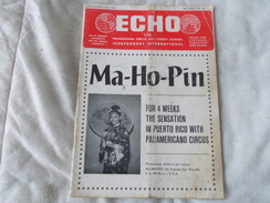 ECHO LTD Professional Circus And Variety Journal Independent International N° 362 April 1972 - Divertimento