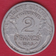 France 2 Francs Morlon Aluminium - 1945 B - Andere & Zonder Classificatie