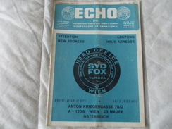 ECHO LTD Professional Circus And Variety Journal Independent International N° 350 April 1971 - Entertainment