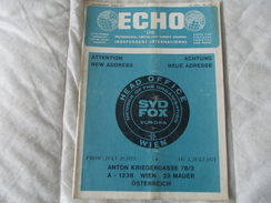 ECHO LTD Professional Circus And Variety Journal Independent International N° 350 April 1971 - Amusement