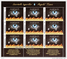 ROMANIA, 2015, ANGELS TEARS, Accidents, Fire, Health, Sheet Of 9 + 3 Tabs, MNH (**), LPMP 2085 - Neufs